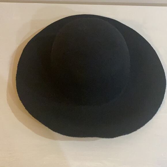 H&M Black 100% Wool Floppy Hat - Picture 3 of 5